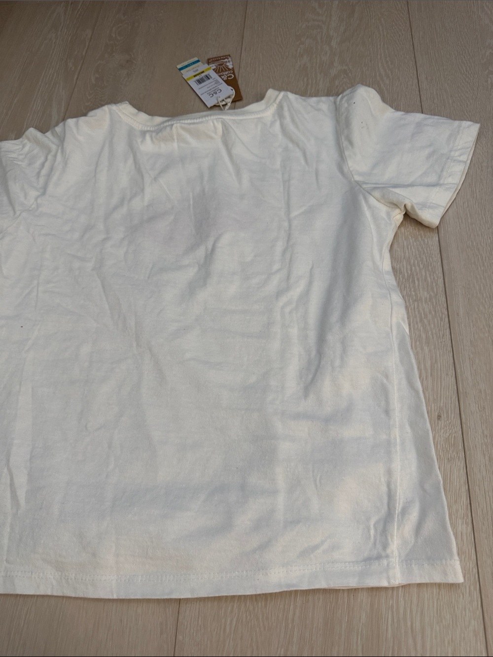 C&C California Cream Short Sleeve Tee with Red Strawberry Basket - Picture 6 of 6